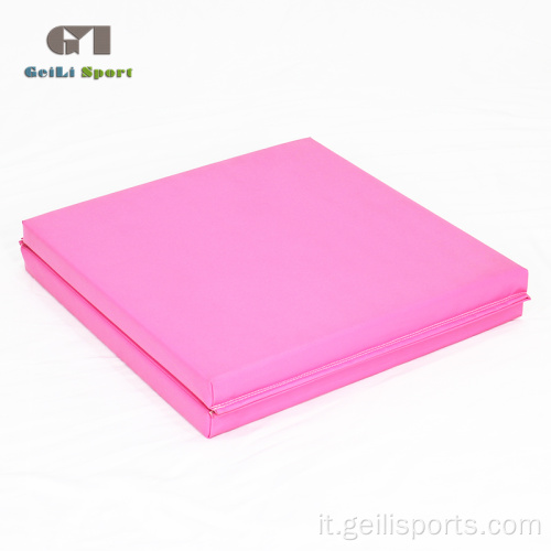 Tappetino da palestra spesso in PVC rosa morbido da gioco